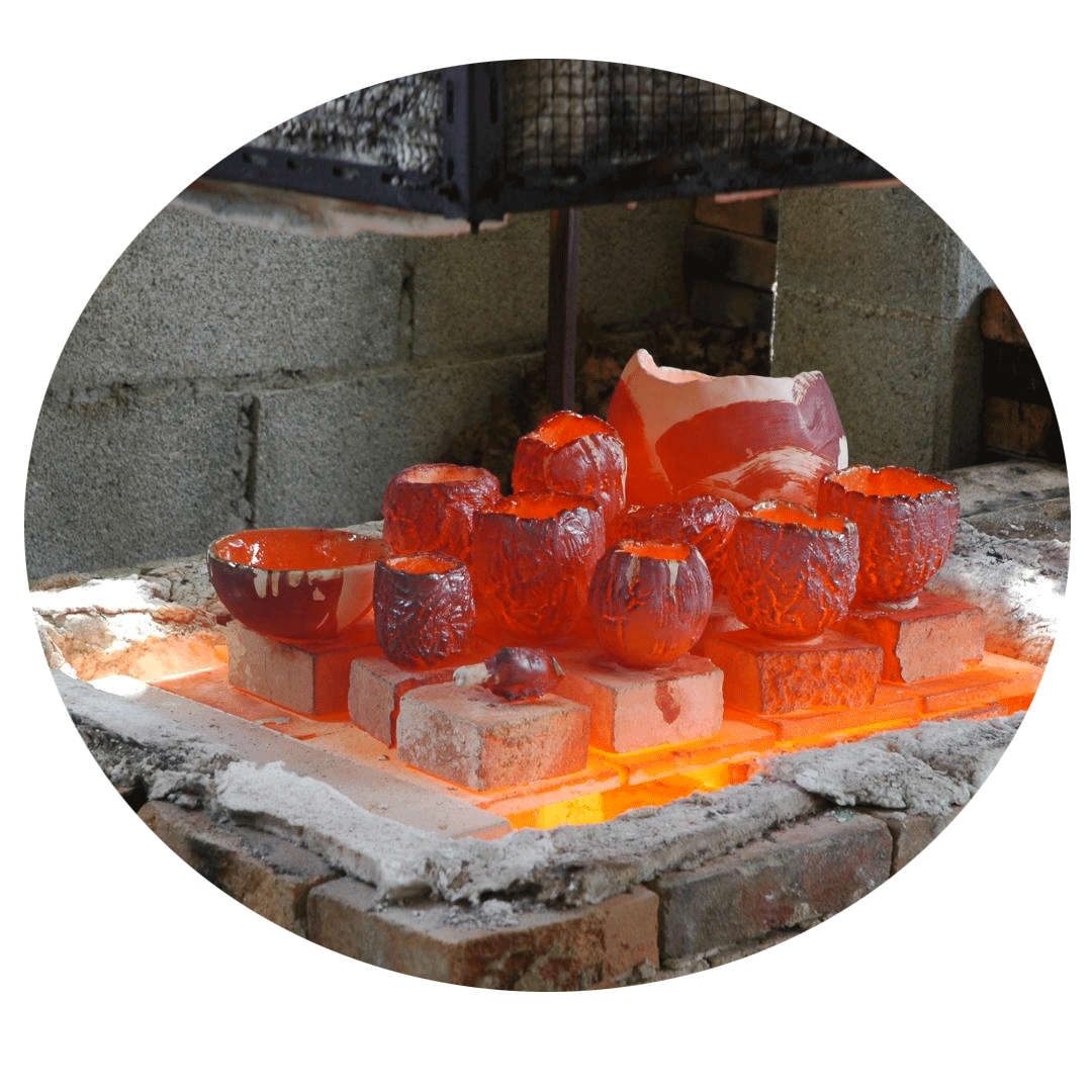 Four raku à la Poterie de Lagorce